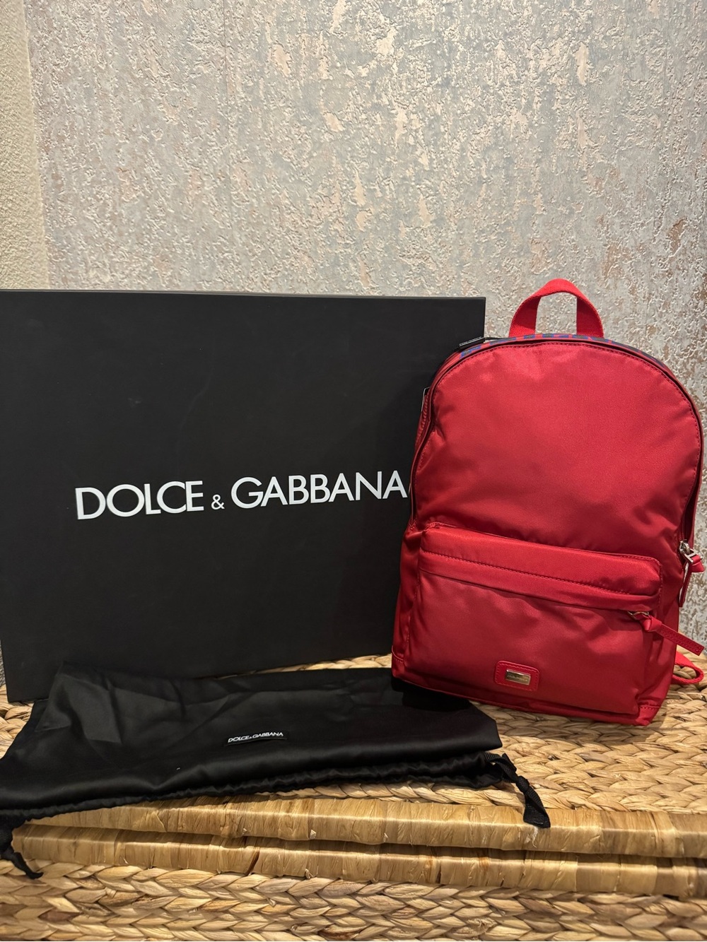 Dolce & Gabbana Red Nylon Backpack